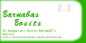 barnabas bosits business card